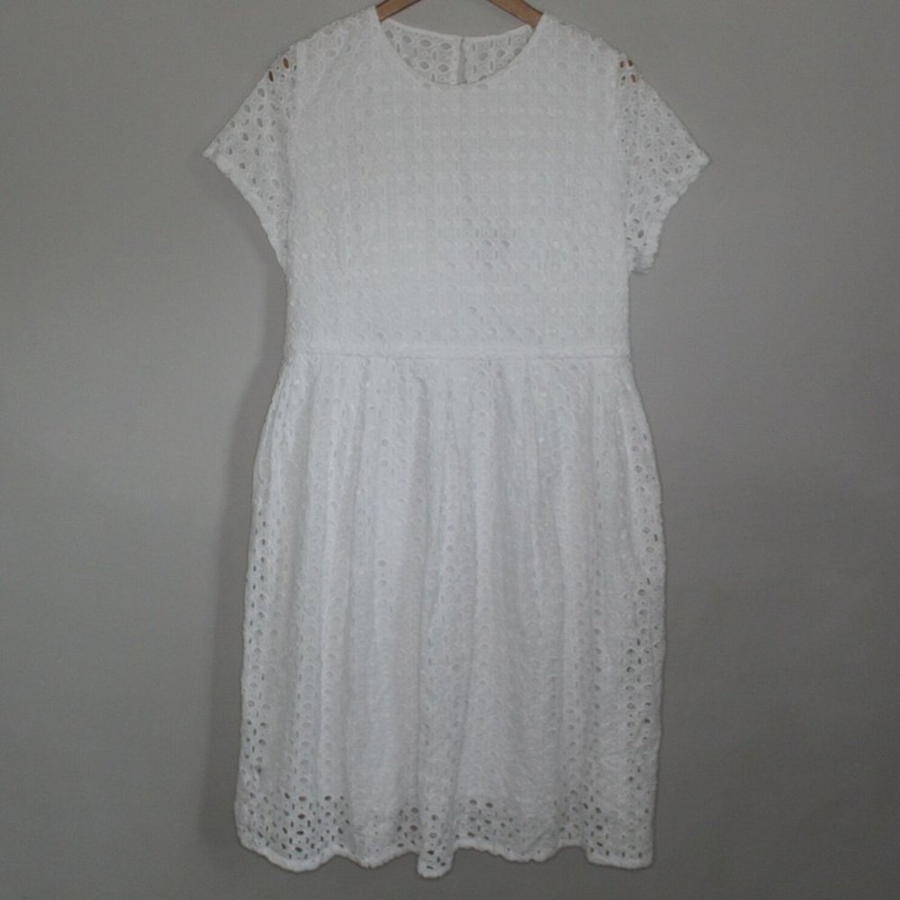 Lane Bryant Eyelet Midi Fit & Flare Dress H10673 - Picture 2 of 12